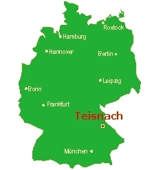 Deutschlandkarte mit Teisnach